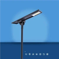 Iluminação pública estrela movida a energia solar
